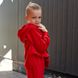 Дитячий костюм з льону для хлопчиків в червоному кольорі S-55-21 red boys фото 6