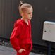 Дитячий костюм з льону для хлопчиків в червоному кольорі S-55-21 red boys фото 3