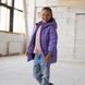 Дитяча подовжена зимова куртка в фіолетовому кольорі для дівчинки WJ-078-21 violet girl фото 2