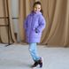 Дитяча подовжена зимова куртка в фіолетовому кольорі для дівчинки WJ-078-21 violet girl фото 1