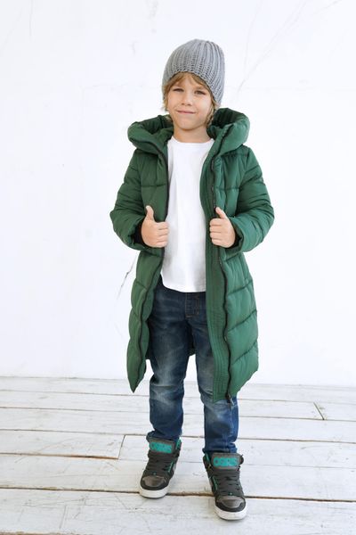 Детское подростковое зимнее пальто для мальчика 10000070 фото