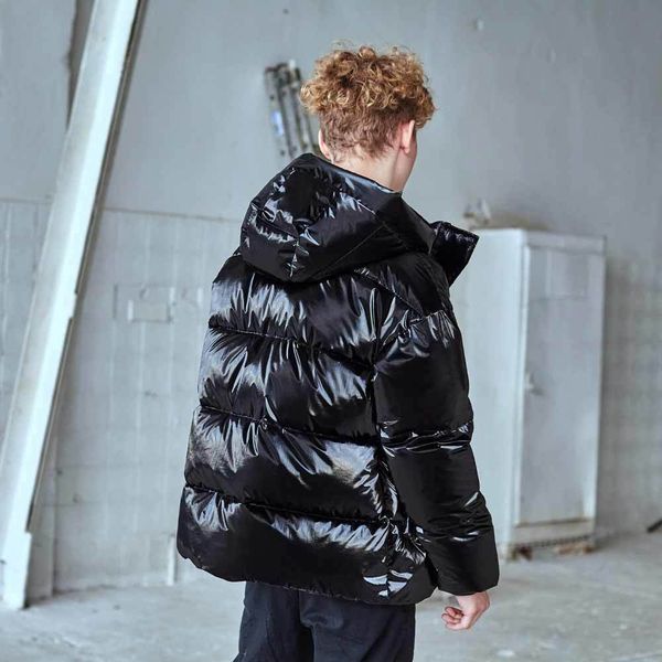 Зимова куртка підліткова оверсайз в чорному кольорі для хлопчика WJ-060-21 black boy фото