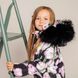 Дитяча зимова куртка з авторським принтом «Тюльпани» J-0027-20 фото