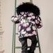 Дитяча зимова куртка з авторським принтом «Тюльпани» J-0027-20 фото 3