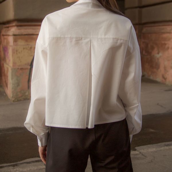 Підліткова сорочка для дівчинки в білому кольорі оверсайз SH-001-21 white фото