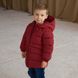 Дитяча подовжена зимова куртка в бордовому кольорі для хлопчика WJ-078-21 Burgundy boy фото 9