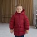 Дитяча подовжена зимова куртка в бордовому кольорі для хлопчика WJ-078-21 Burgundy boy фото 7