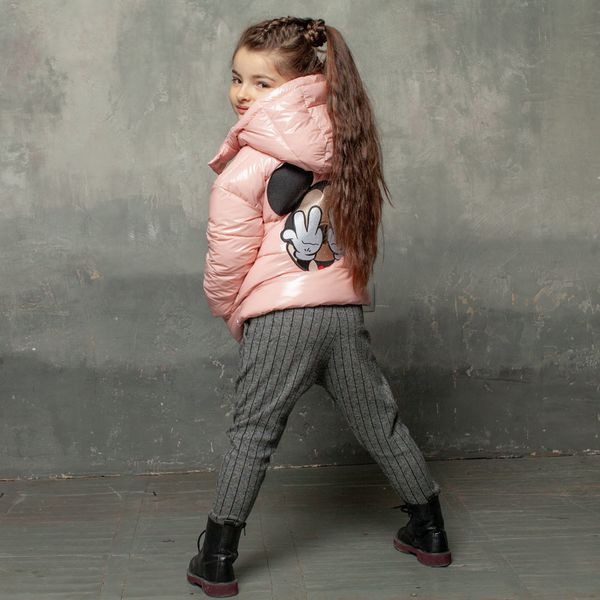 Демісезонна дитяча куртка рожевого кольору з лакової плащової тканини J-20-20 POWDERY BABY фото