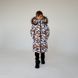 Дитяче підліткове зимове пальто з принтом ведмедика з натуральної опушенням W-047-21 фото 6