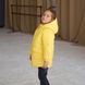 Дитяча подовжена зимова куртка в жовтому кольорі для дівчинки WJ-078-21 yellow girl фото 2