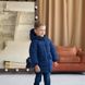 Дитяча подовжена зимова куртка в синьому кольорі для хлопчика WJ-078-21 blue boy фото 7