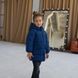 Дитяча подовжена зимова куртка в синьому кольорі для дівчинки WJ-078-21 blue girl фото 5