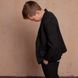 Дитячий, підлітковий літній брючний костюм в чорному кольорі для хлопчика S-016-19 black фото 2