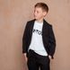 Дитячий, підлітковий літній брючний костюм в чорному кольорі для хлопчика S-016-19 black фото 3