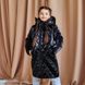 Дитяче, підліткове зимове стьобане пальто в чорному кольорі для дівчинки W-074-21 black girl фото 6